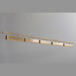 Colt Multi Linear Pendant - Brushed Brass / Satin Dove