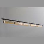 Colt Multi Linear Pendant - Brushed Brass / Textured Black