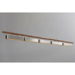 Colt Multi Linear Pendant - Satin Nickel / Satin Hazel