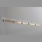 Colt Multi Linear Pendant - Satin Nickel / Textured Cream