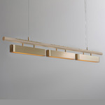 Colt Multi Linear Pendant - Brushed Brass / Satin Dove