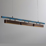 Colt Multi Linear Pendant - Dark Bronze / Textured Blue