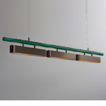 Colt Multi Linear Pendant - Dark Bronze / Textured Green