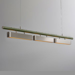 Colt Multi Linear Pendant - Satin Nickel / Satin Olive