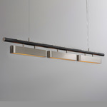 Colt Multi Linear Pendant - Satin Nickel / Textured Black