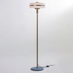 Masina Floor Lamp - Antique Brass / Textured Blue