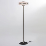 Masina Floor Lamp - Satin Nickel / Satin Black