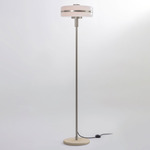 Masina Floor Lamp - Satin Nickel / Satin Dove