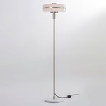 Masina Floor Lamp - Satin Nickel / Satin White