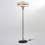 Masina Floor Lamp - Antique Brass / Satin Black