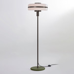 Masina Floor Lamp - Antique Brass / Satin Olive