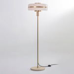 Masina Floor Lamp - Brushed Brass / Satin Dove