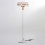 Masina Floor Lamp - Brushed Brass / Satin White
