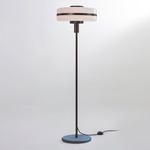 Masina Floor Lamp - Dark Bronze / Textured Blue