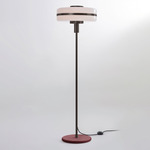 Masina Floor Lamp - Dark Bronze / Textured Oxblood