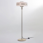 Masina Floor Lamp - Satin Nickel / Satin Dove