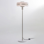 Masina Floor Lamp - Satin Nickel / Satin White