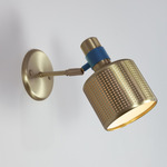 Riddle Wall Sconce - Antique Brass / Textured Blue