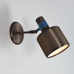 Riddle Wall Sconce - Dark Bronze / Textured Blue