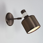 Riddle Wall Sconce - Dark Bronze / Textured Cream