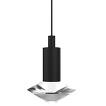 Light Guide Clear Point Pendant - Matte Black / Clear
