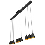 LBA Linear Multi Light Pendant - Matte Black / Copper