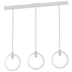LPA Linear Multi Light Pendant - White / Clear
