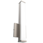 Vector Wall Sconce - Satin Nickel / White
