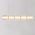 Alma Multipla Linear Pendant - Champagne / Clear