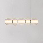 Alma Plurima Linear Pendant - Champagne / Clear
