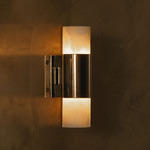 Roma Wall Sconce - Black Nickel / Honed Alabaster