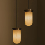 Yukimi Pendant - Bronze / Honed Alabaster
