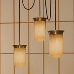Yukimi Pendant - Antique Bronze / Honed Alabaster
