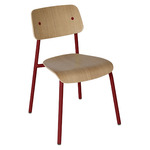 Studie Side Chair Set of 2 - Chili Red / Oak