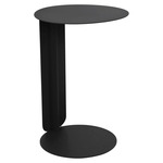 Bebop Offset Side Table - Liquorice