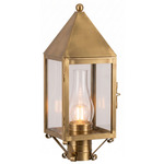Ashford Outdoor Post Light - Antique Brass / Clear