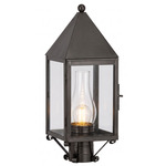 Ashford Outdoor Post Light - Gunmetal / Clear