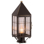 Ashford H Pattern Outdoor Post Light - Bronze / Clear