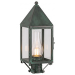 Ashford Outdoor Post Light - Verde Green / Clear