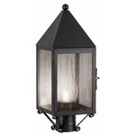 Ashford Outdoor Post Light - Matte Black / Seedy