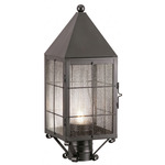 Ashford H Pattern Outdoor Post Light - Gunmetal / Seedy