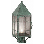 Ashford H Pattern Outdoor Post Light - Verde Green / Seedy