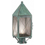 Ashford X Pattern Outdoor Post Light - Verde Green / Seedy