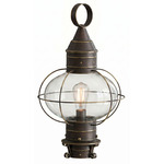 Ellington Outdoor Post Light - Bronze / Clear