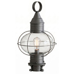 Ellington Outdoor Post Light - Gunmetal / Clear