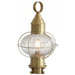 Ellington Outdoor Post Light - Antique Brass / Optic