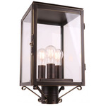 Westbrook Outdoor Post Light - Bronze / Clear