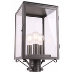 Westbrook Outdoor Post Light - Gunmetal / Clear