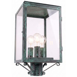 Westbrook Outdoor Post Light - Verde Green / Clear