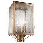 Westbrook Outdoor Post Light - Antique Brass / Seedy